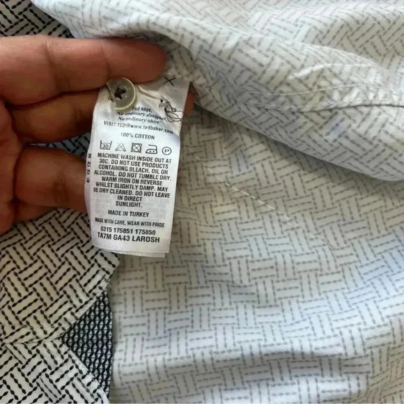 Ted Baker London Shirt Mens Button Down‎ Long Sleeve Size 6 - Picture 8 of 11